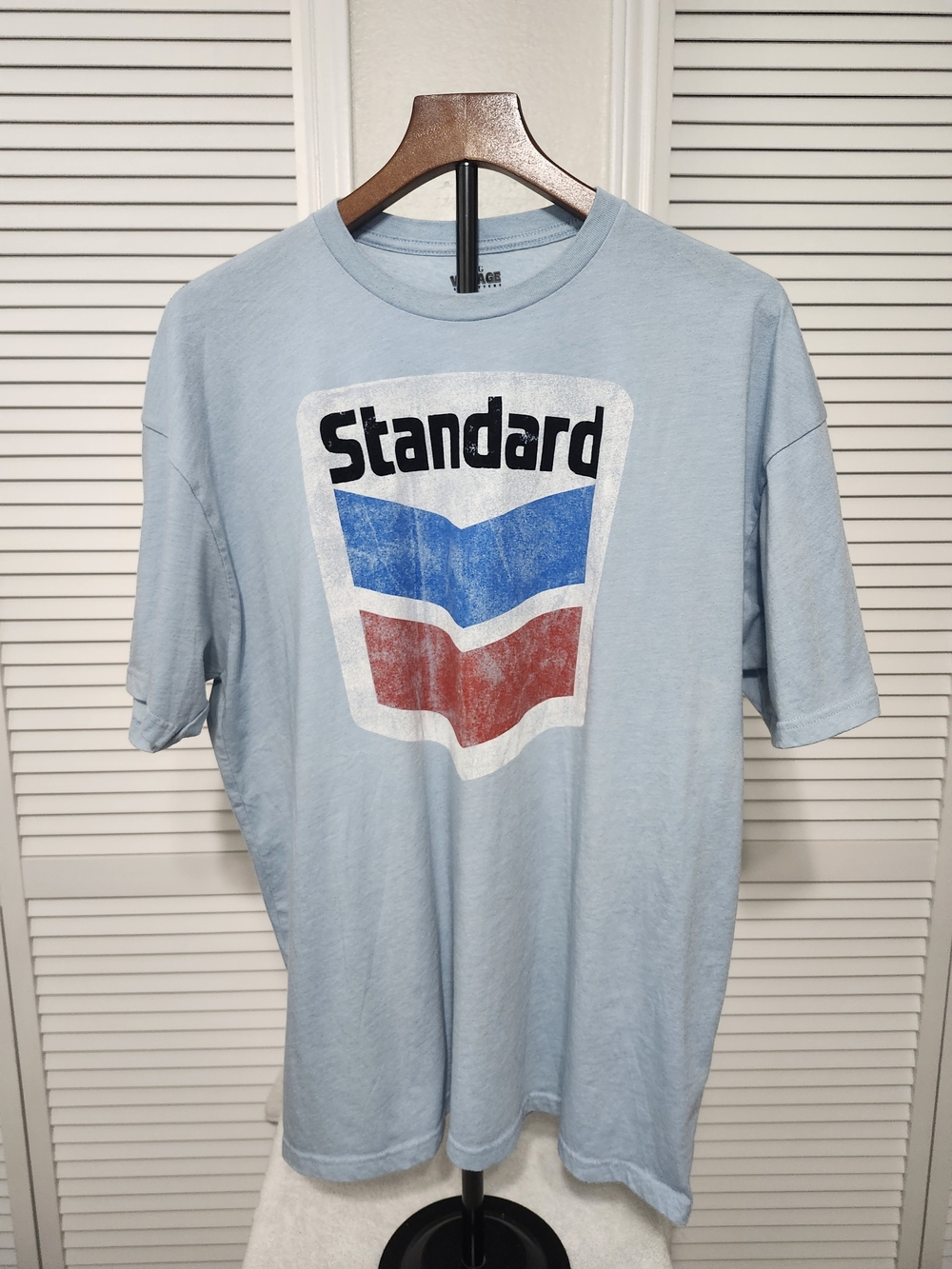 Logo Light Blue Short Sleeve Tee - Men
